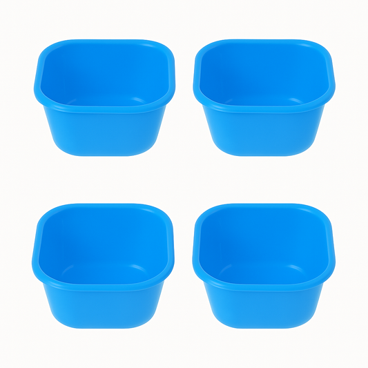(Pack of 4) Blend Mini Plastic Bowls – 400 ml (Assorted) | Multipurpose Snack & Serving Bowls