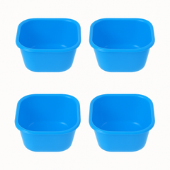 (Pack of 4) Blend Mini Plastic Bowls – 400 ml (Assorted) | Multipurpose Snack & Serving Bowls