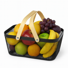 Fruit Basket with Bamboo Handle – 16 × 7 Inch