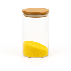1Pc Glass Jar with Wooden Lid – Airtight Kitchen Storage Container (Small, Medium, Large)