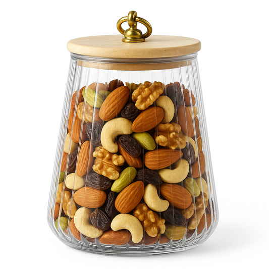 Triangular Glass Storage Jar with Pull Ring Lid – 650ml Transparent Container