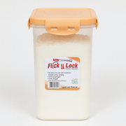 1pc Flick & Lock Large – 1800 ml Airtight Food Storage Jar (White, Pink, Beige, Grey Lid Options) - Habitt