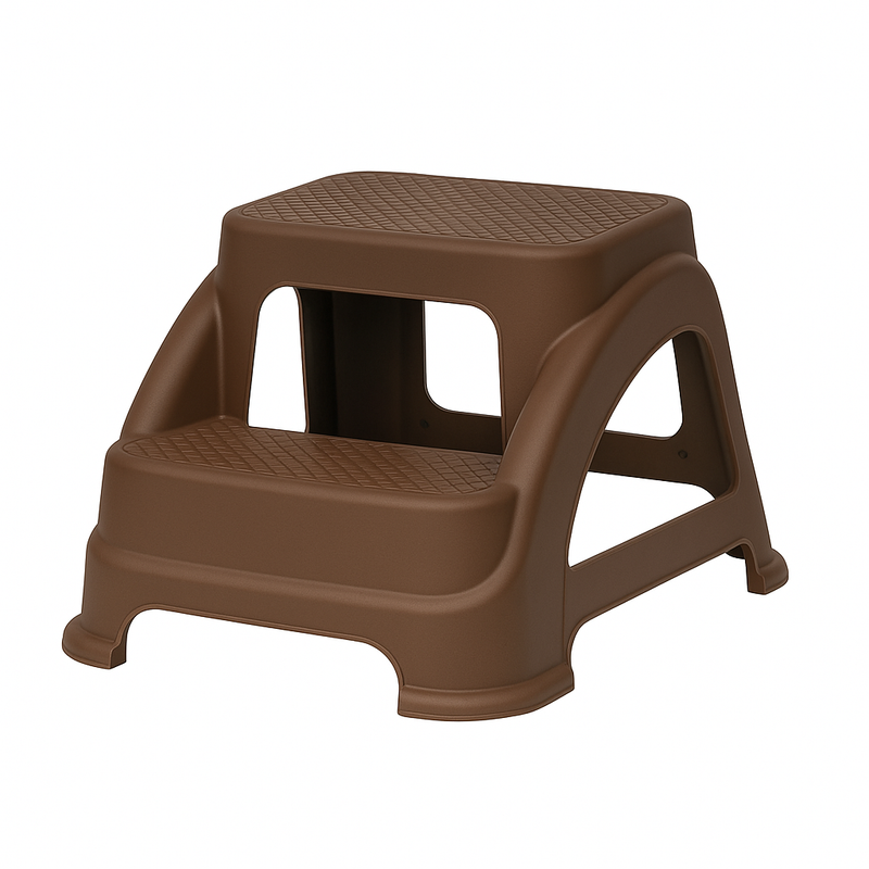 Two Step Stool – Grey, Brown, Black - Habitt