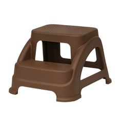 Two Step Stool – Grey, Brown, Black