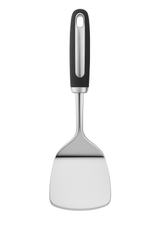 Stainless Steel Kitchen Spatula – Small & Medium Sizes with Ergonomic Non-Slip Handle for Cooking & Serving