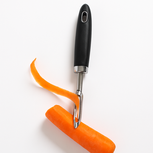 Stainless Steel Flat Vegetable Peeler – Ergonomic Non-Slip Handle for Fruits & Vegetables
