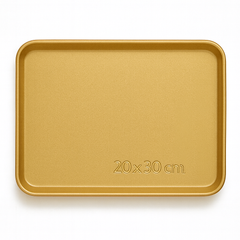 Gold Finish Stainless Steel Barbecue & Flat Plates – Multiple Sizes for Serving Snacks, BBQ & Meals