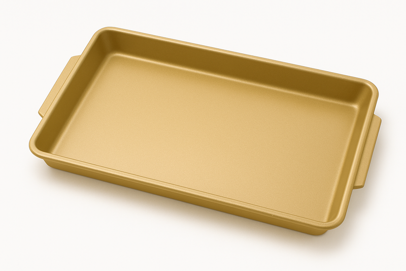 Gold Finish Stainless Steel Barbecue Plate – Serving Trays - Habitt