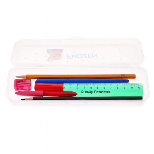 Frozen Multi‑Box – Transparent Stationery Storage Case for Kids & School Supplies