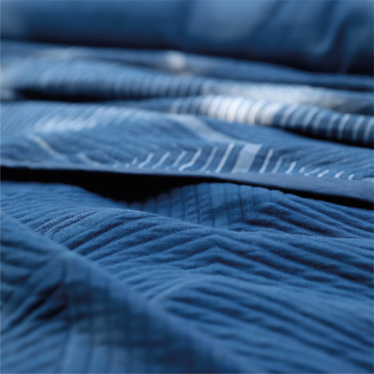 Blue Chev Bedding Set - Habitt