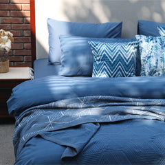 Blue Chev Bedding Set - Habitt