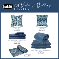 Blue Chev Bedding Set - Habitt