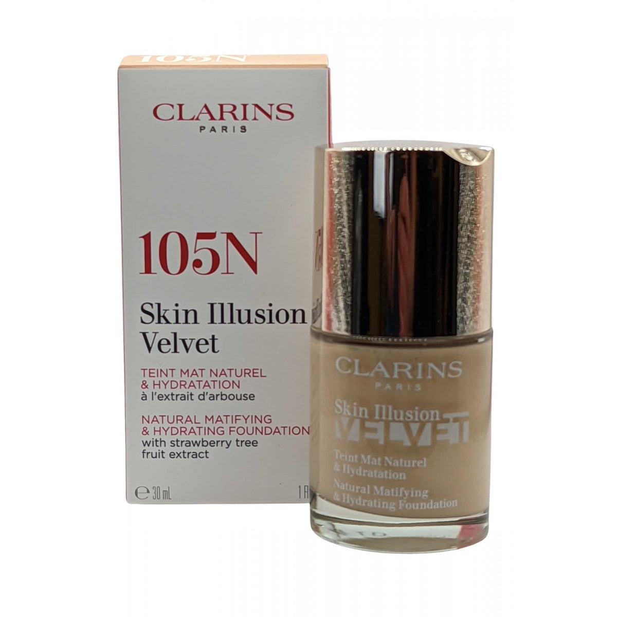 Clarins - Skin Illusion Velvet Foundation 105N 30Ml