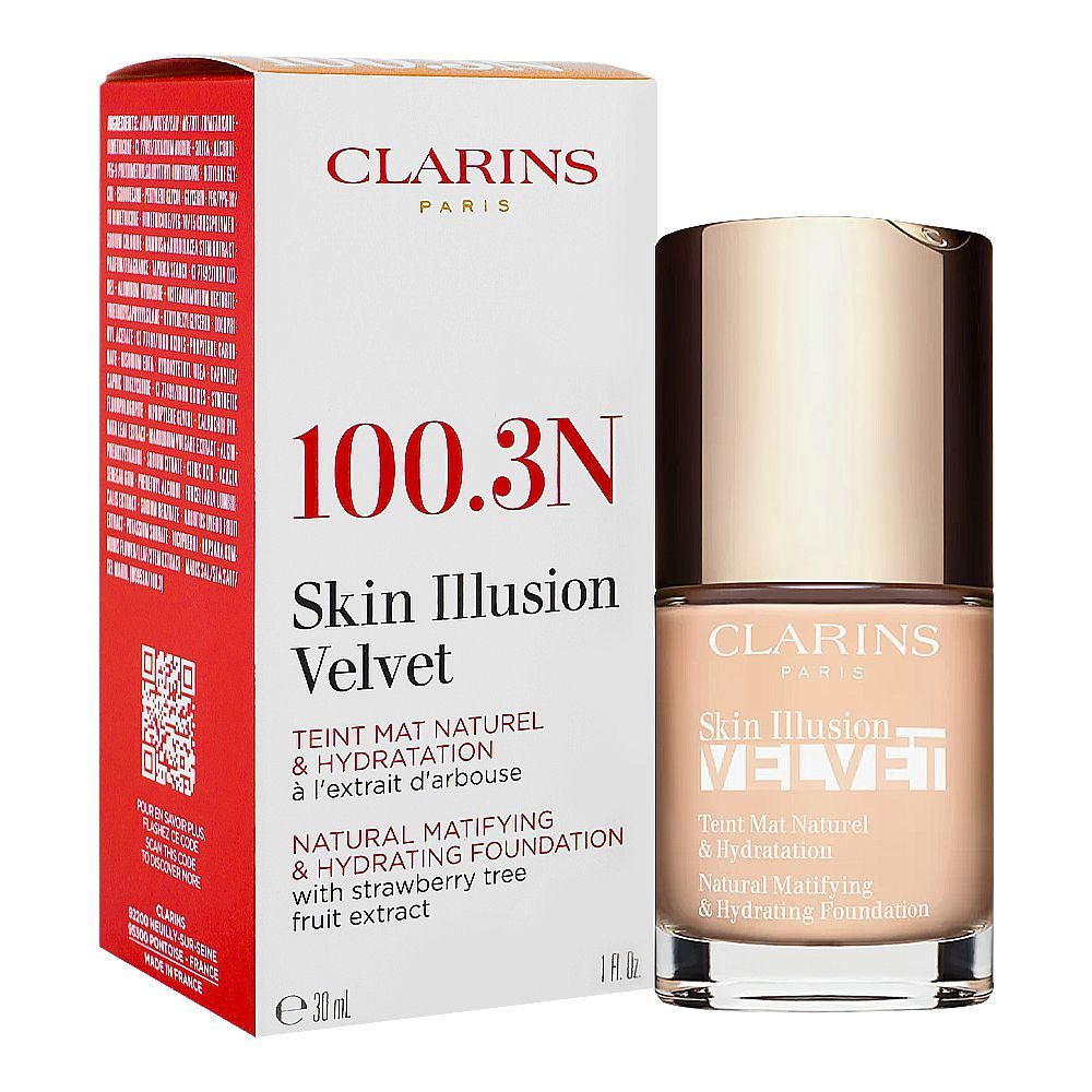Clarins Skin Illusion Velvet Foundation 100.3N 30Ml