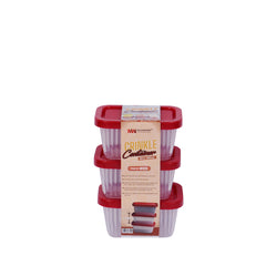 Pack of 3 - Mini Crinkle Container (Assorted) –  Plastic Food Storage Boxes