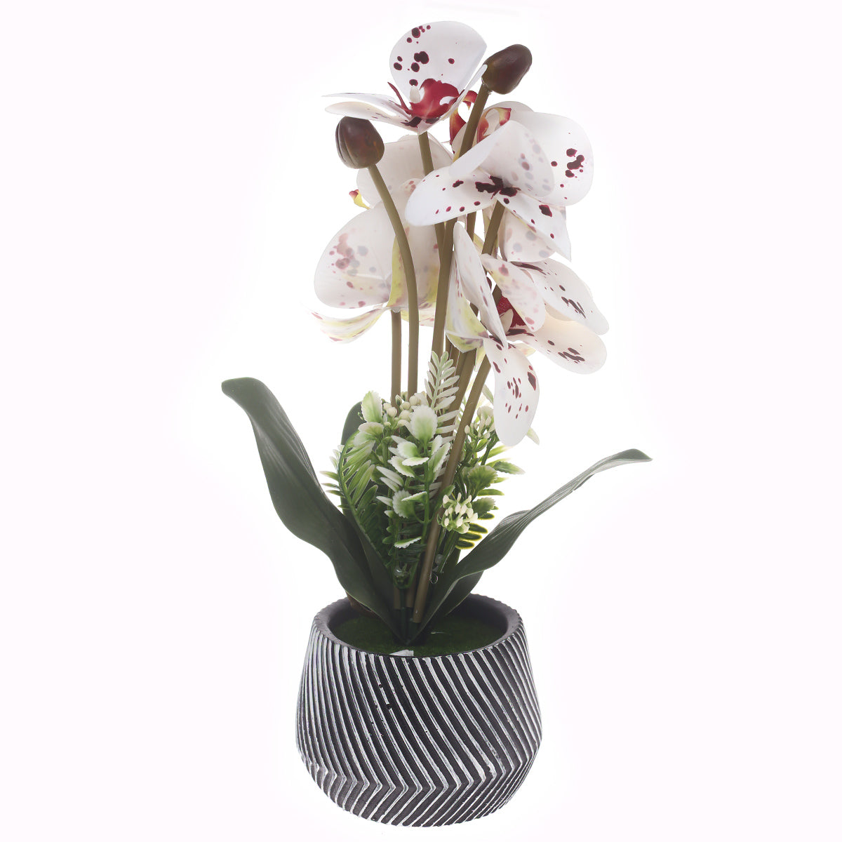 ARTIFICIAL PLANT MAROON WHITE.LH-003