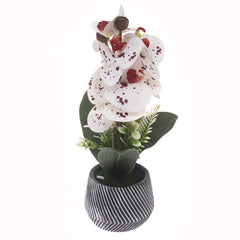 ARTIFICIAL PLANT MAROON WHITE.LH-003