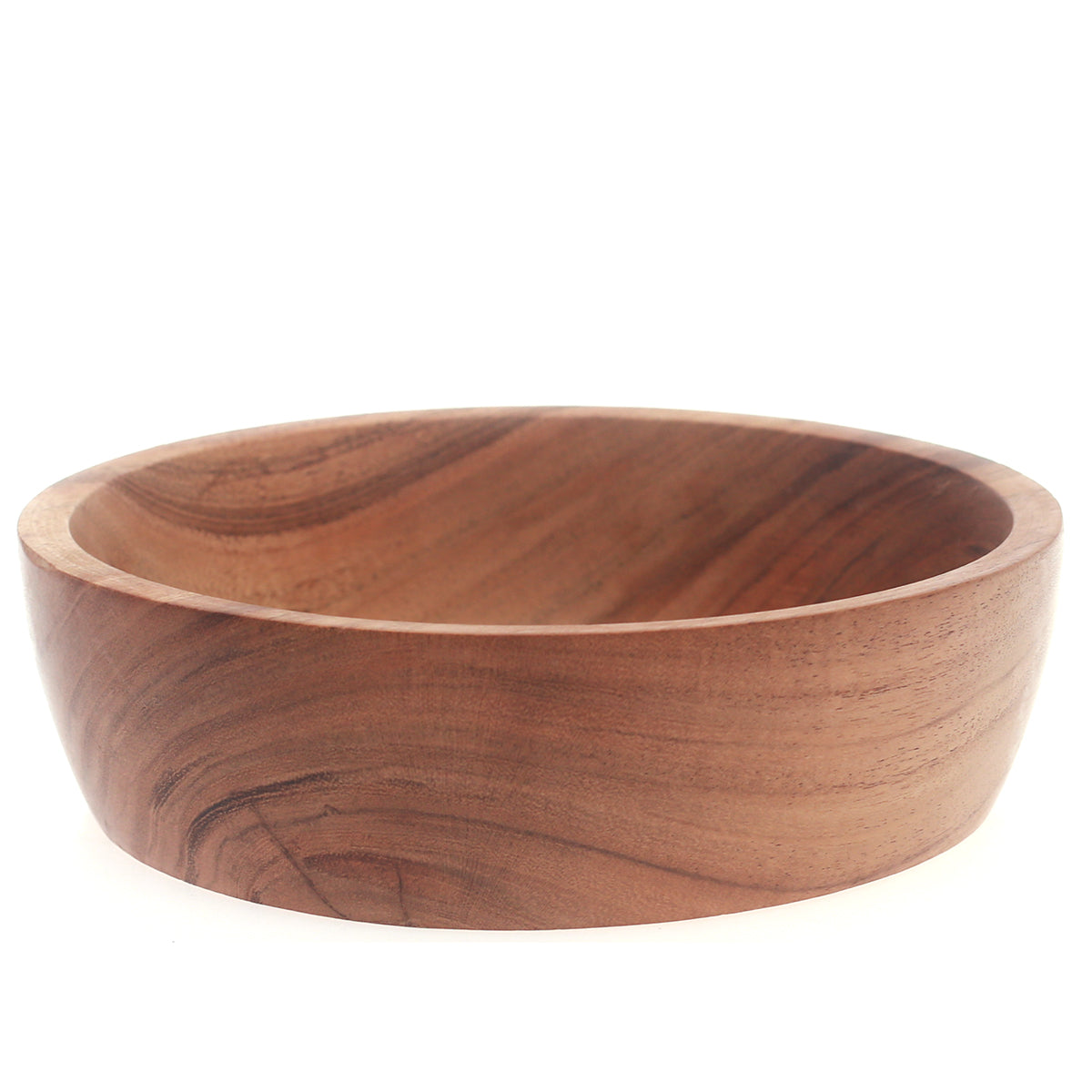 WOODEN BOWL (L).WOOD.LIGHT BROWN..