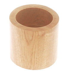 CANDLE HOLDER(M).WOOD.LIGHT BROWN..