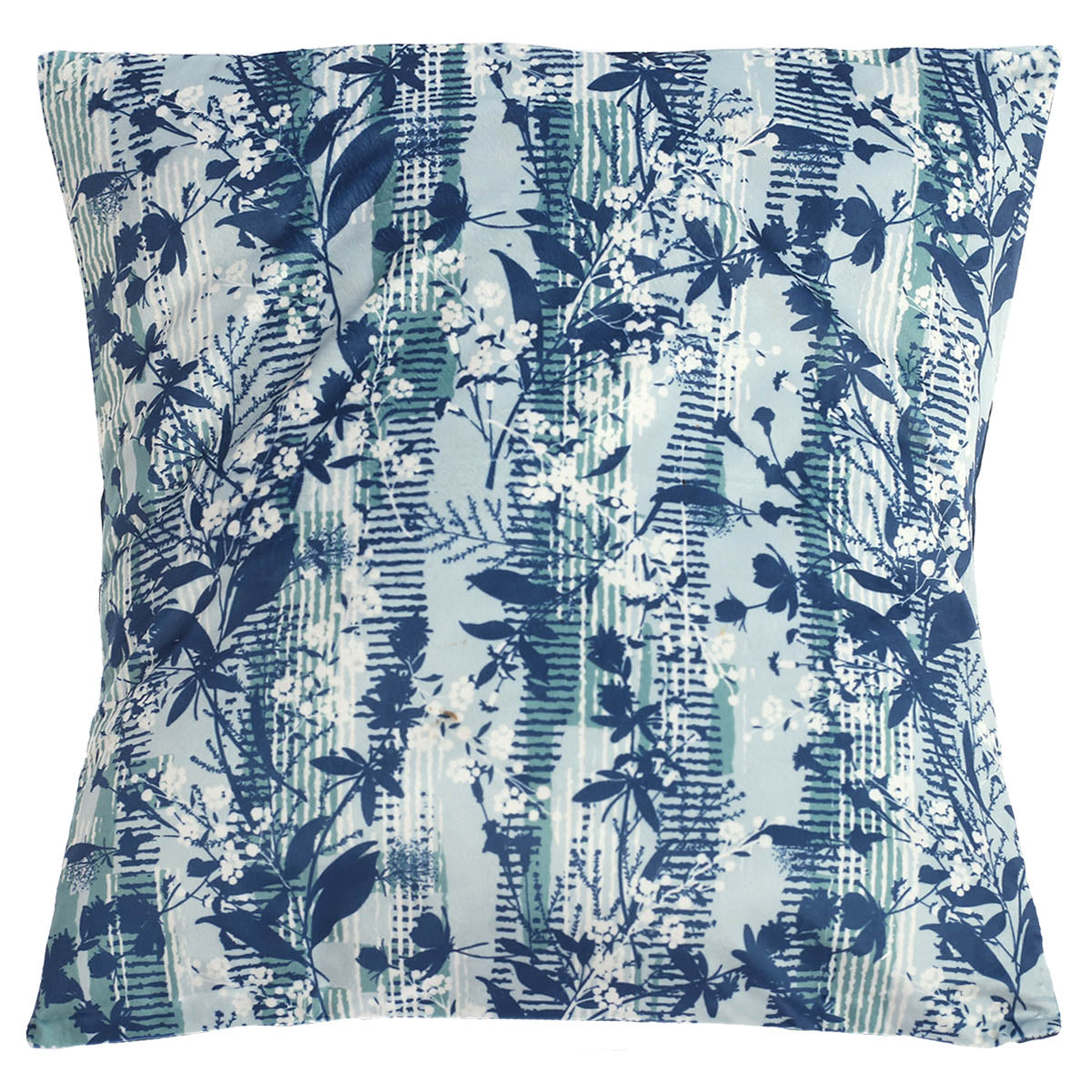 Blue Floral Cushion Cover 18x18"