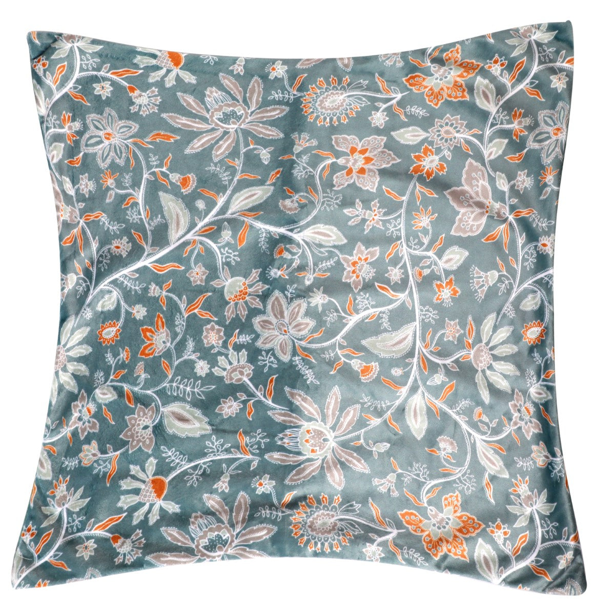 Mint Floral A Cushion Cover 18x18"