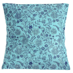 Blue Floral Cushion Cover 18x18"