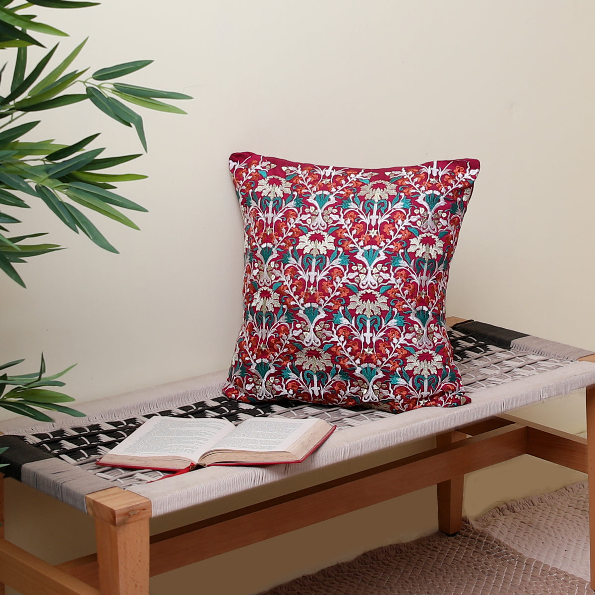 Floral Festive Cushion Cover 18x18