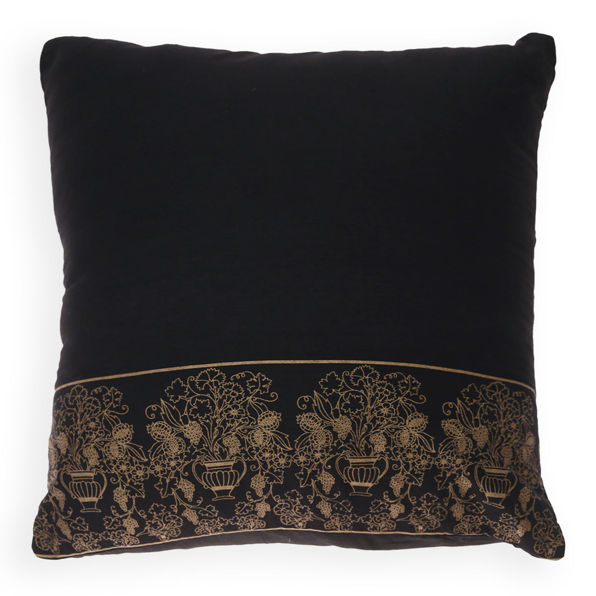 Gold Peacock Cushion Cover 18x18"