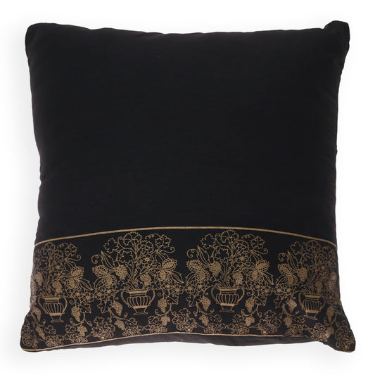 Gold Peacock Cushion Cover 18x18"