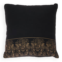 Gold Peacock Cushion Cover 18x18"