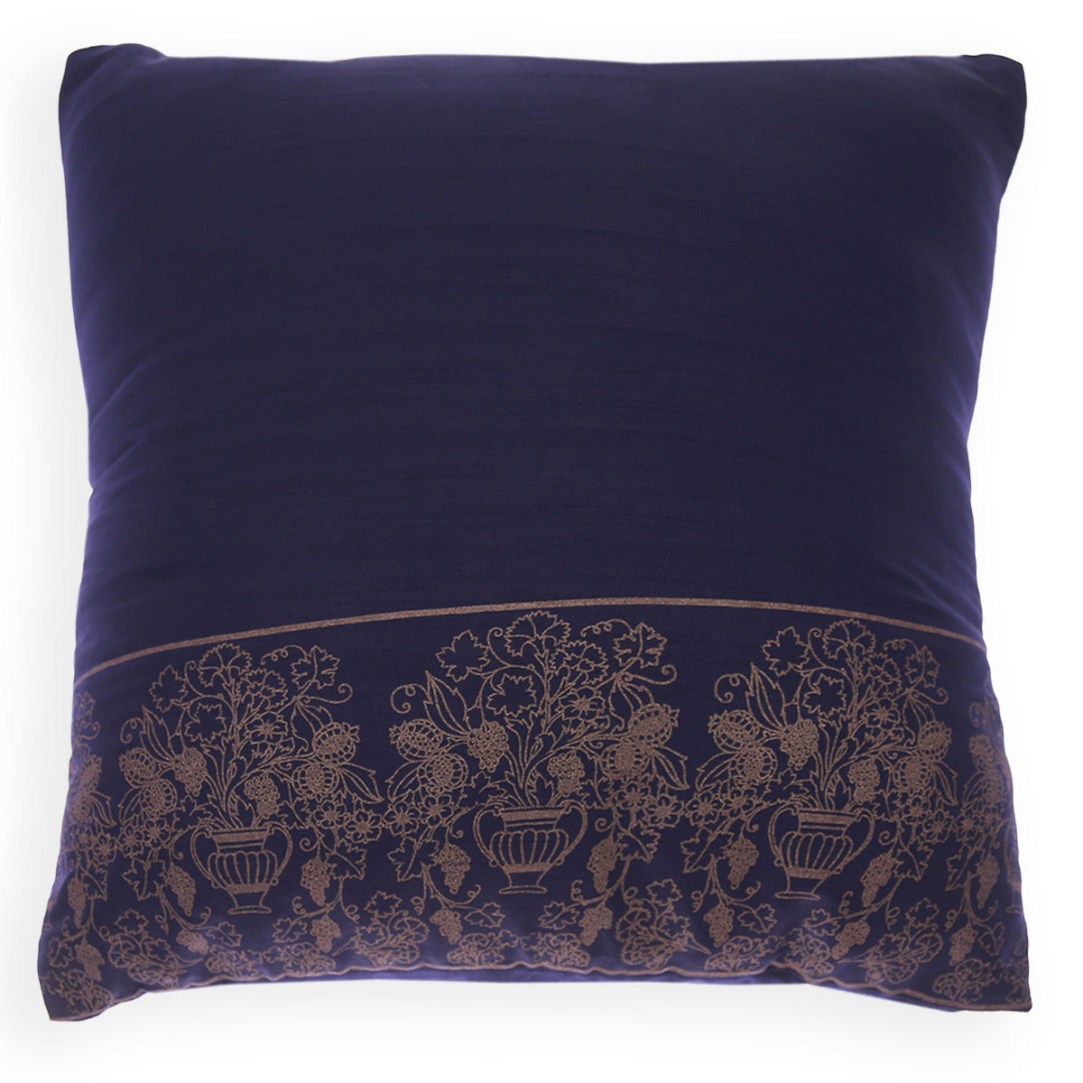 Gold Peacock Cushion Cover 18x18"