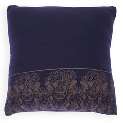 Gold Peacock Cushion Cover 18x18"