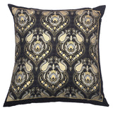 Gold Floral Cushion Cover 18x18"
