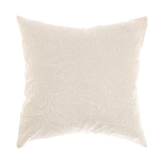 KASHMIRI WHITE EMB CUSHION COVER 18X18"