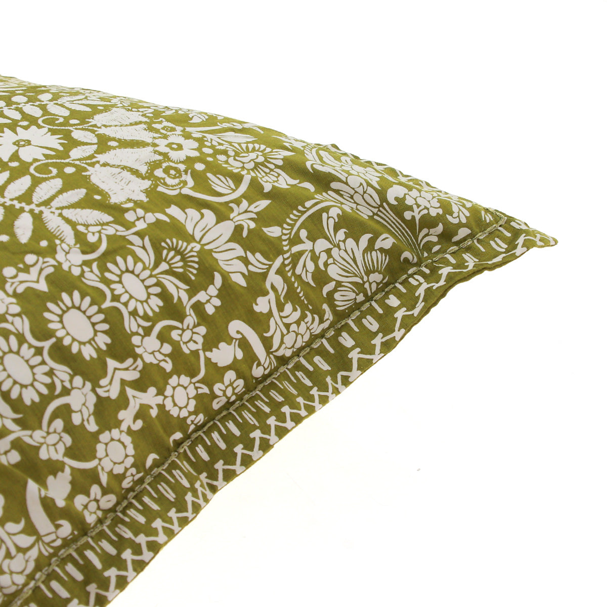 KASHMIRI APPLE GREEN CUSHION COVER 18X18"