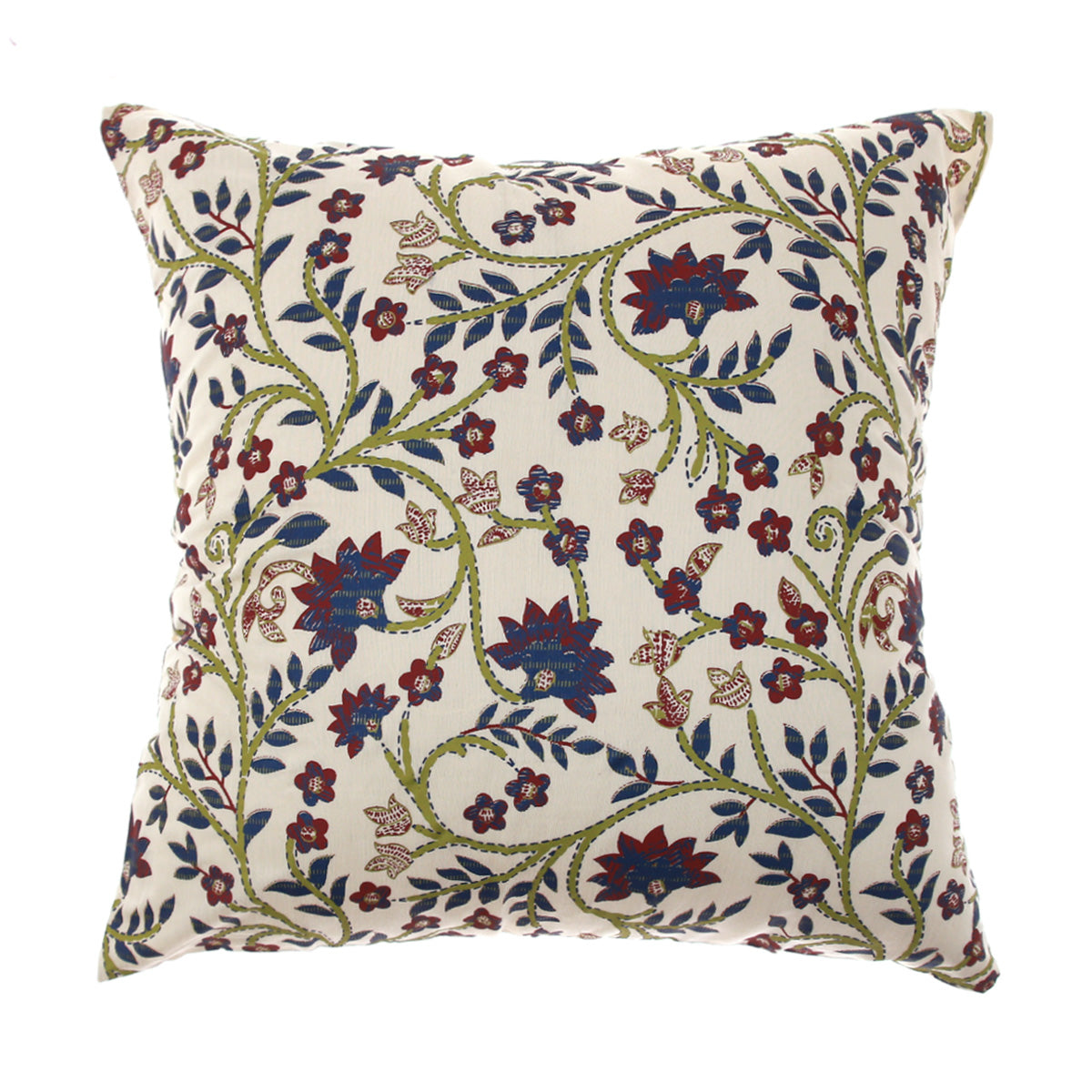 KASHMIRI KANTHA CUSHION COVER 18X18"