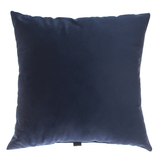 Velvet Filled Cushion 18x18" Navy Blue - Habitt