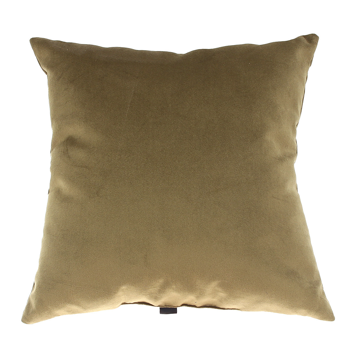 Velvet Filled Cushion 18x18" Olive Green