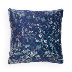 Floral Leafy Blue Cushion Cover 18x18 (SUB)