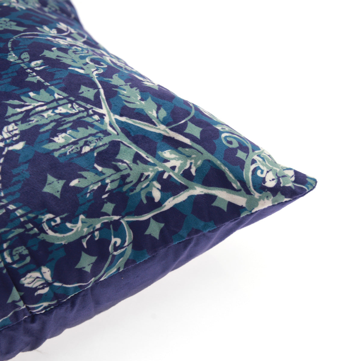 Floral Leafy Blue Cushion Cover 18x18 (SUB)