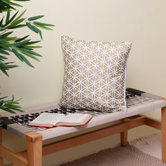 Geo Floral Gold Cushion Cover 18x18"(RM)