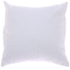 Geo Floral White Cushion Cover 18x18"(RM)