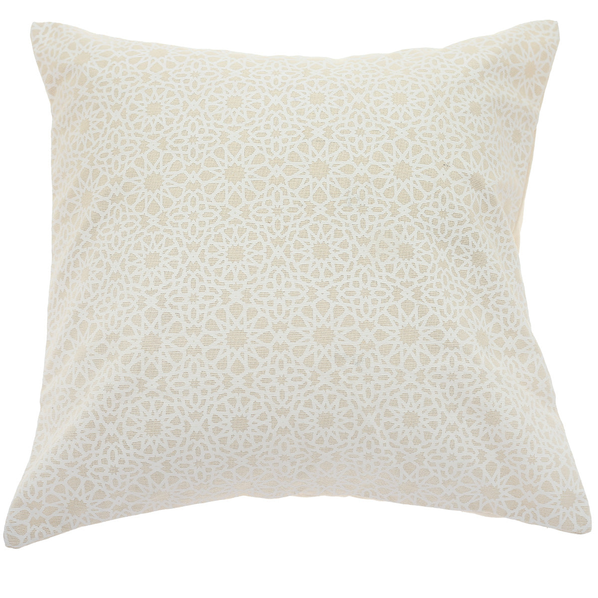 Geometric Pattern White Cushion Cover 18x18"(RM)