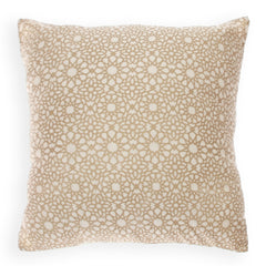 Geometric Pattern Gold Cushion Cover 18x18"