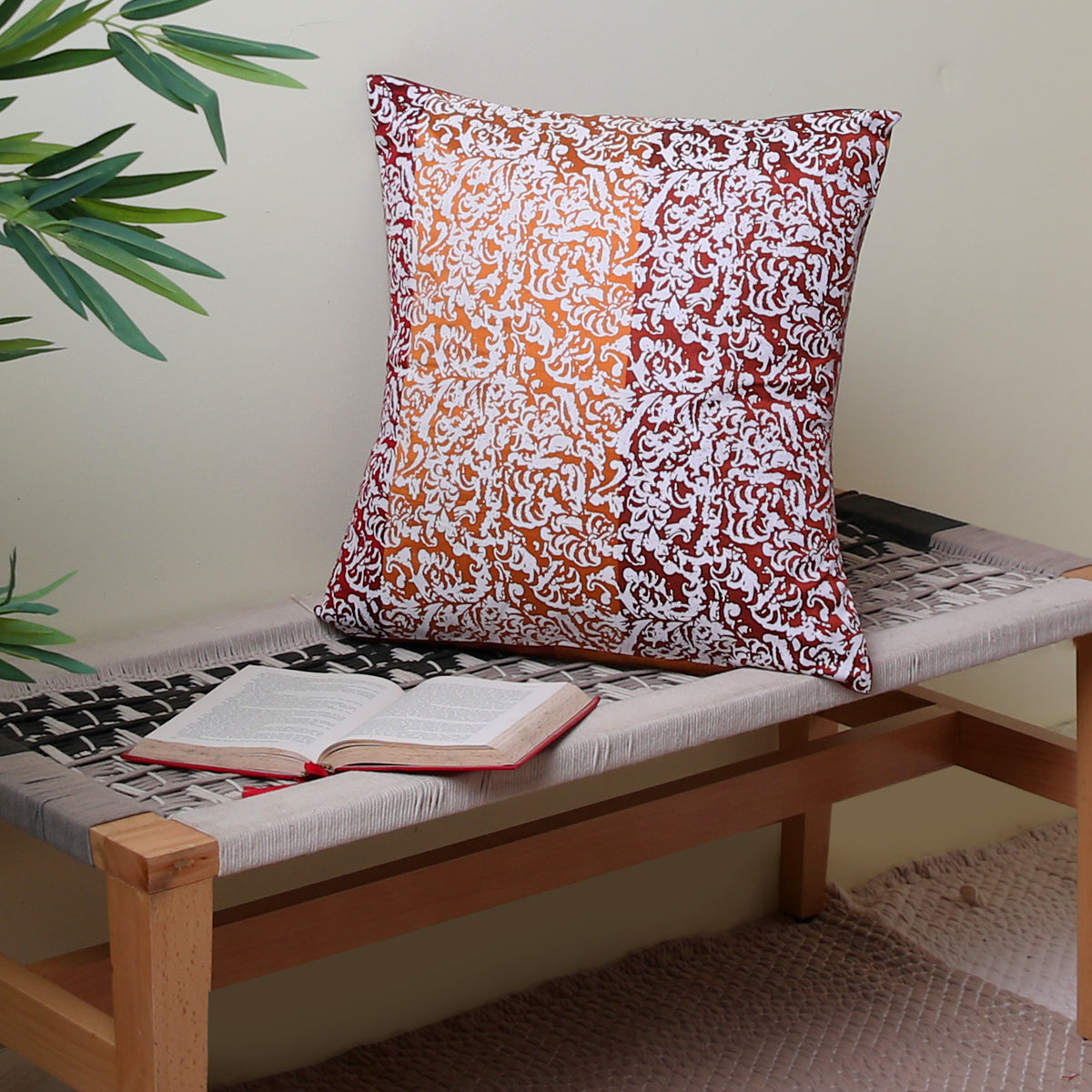 Chata Floral White Cushion Cover 18x18"(RM)