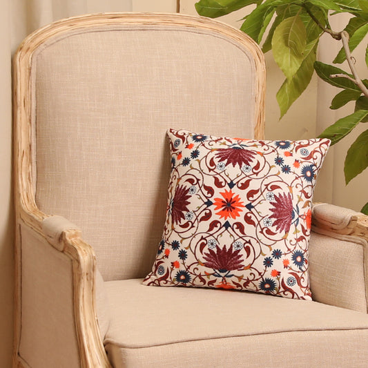 KASHMIRI STITCH CUSHION COVER 16X16" - Habitt