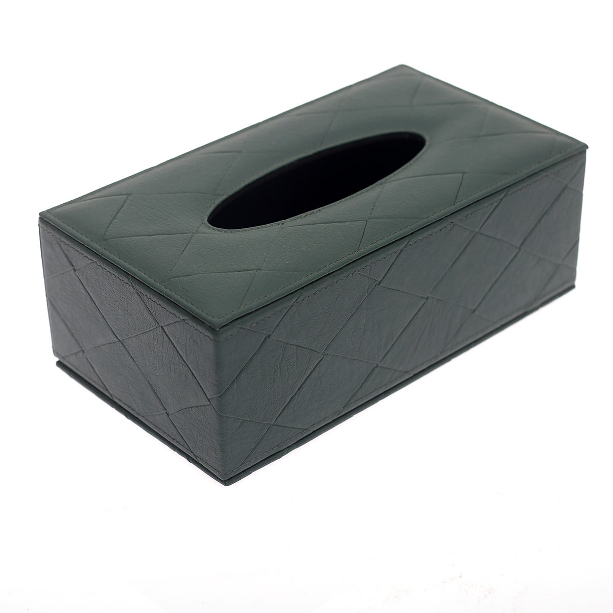 Green Leather Tissue box (Green)