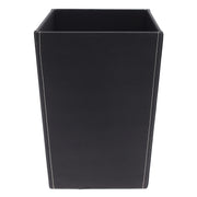 Leather dust bin (Black) - Habitt
