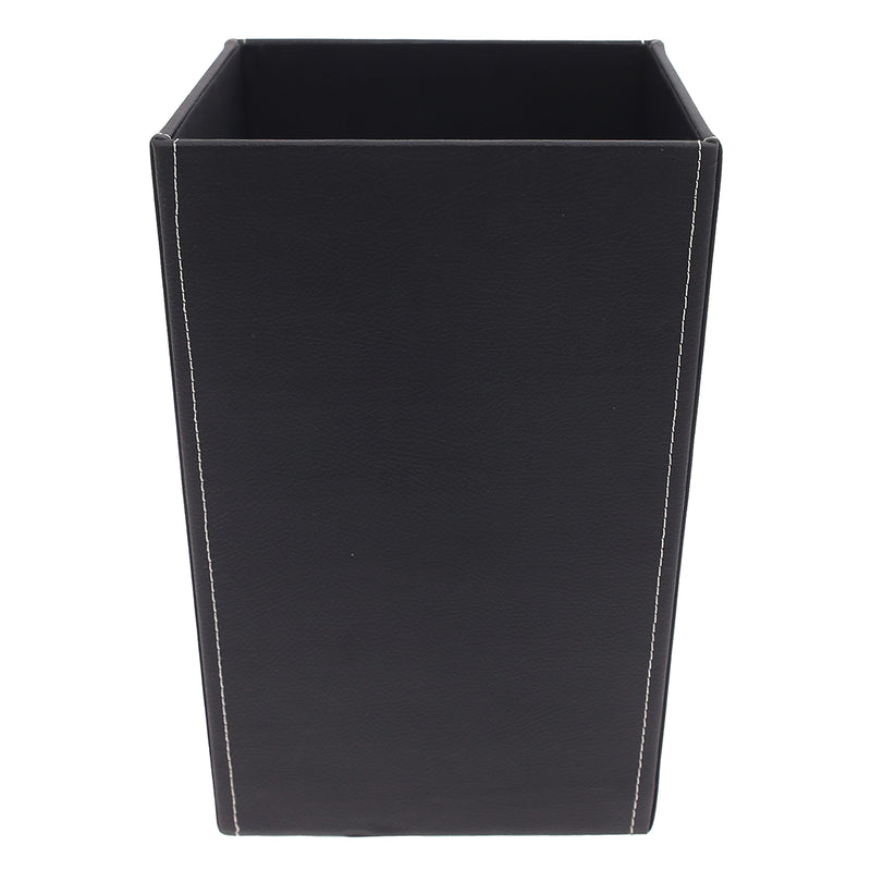 Leather dust bin (Black) - Habitt