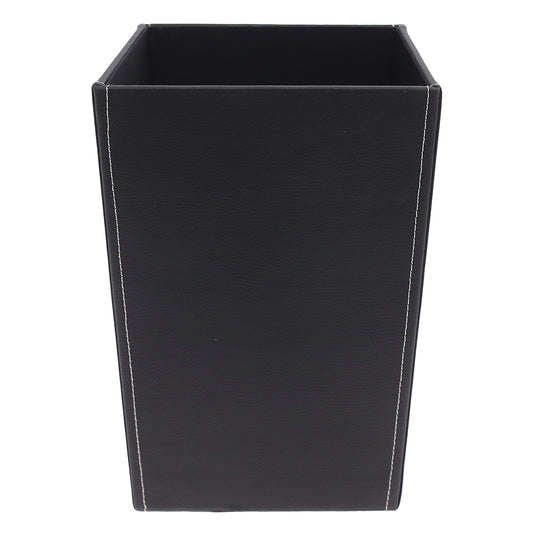Leather dust bin (Black) - Habitt
